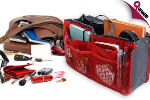 For QR29, Save Space in that Purse with a Handbag Organizer - Choose from 10 Cheerful Colors! (QR90 Value)